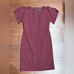 Ann Taylor Deep Burgundy Midi Dress